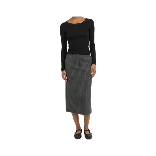 Pinstripe Long Skirt