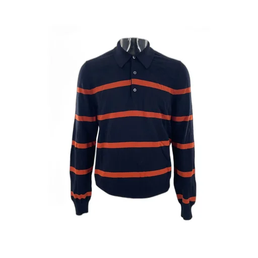 Buckle Long-Sleeved Polo Shirt
