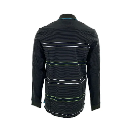 Striped Long-Sleeved Polo Shirt