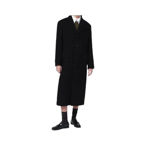 Single-Breasted Wool-Blend Coat