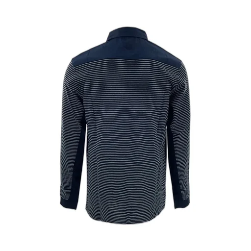 Striped Long-Sleeved Polo Shirt