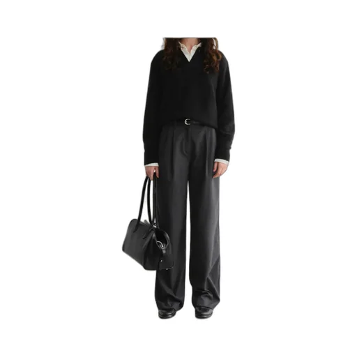Double-Pleated Casual Trousers