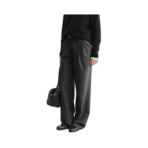 Double-Pleated Casual Trousers