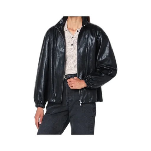 Faux Leather Zip Jacket