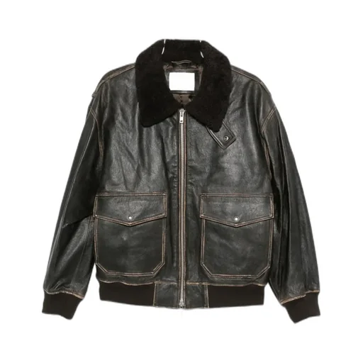 Leather Bomber Jacket