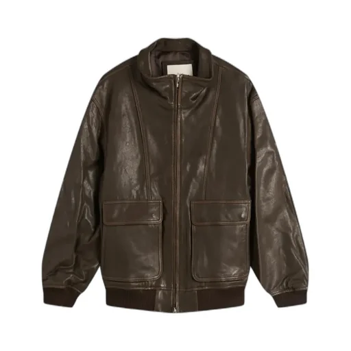 Leather Logo Jacket