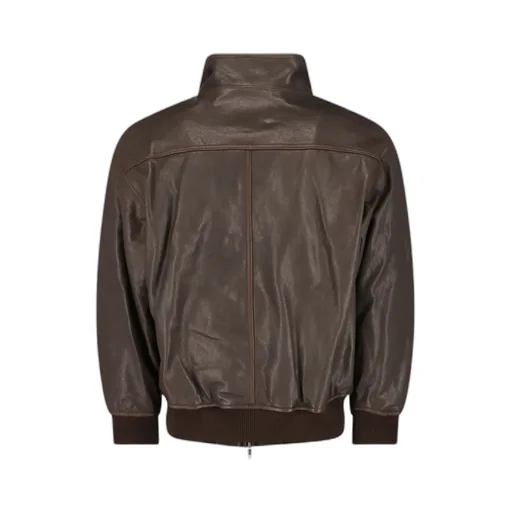 Leather Logo Jacket