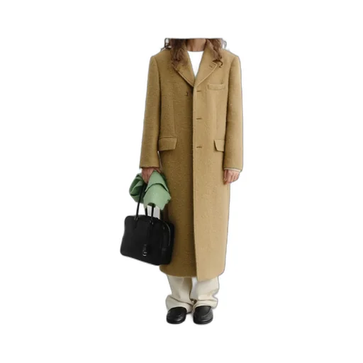 Boucle Wool 3-Button Coat