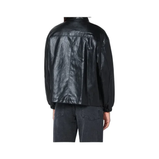Faux Leather Zip Jacket