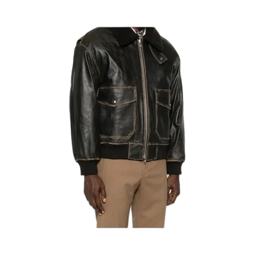 Leather Bomber Jacket