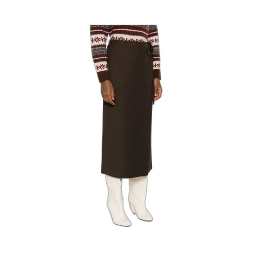 Asymmetrical Tie-Closure Skirt