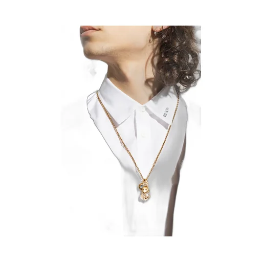Charm-Detail Cable-Chain Necklace