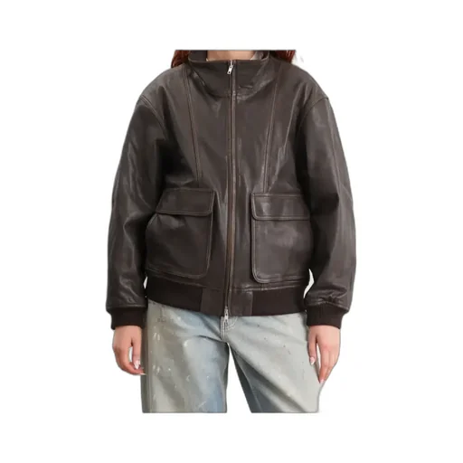 Leather Logo Jacket