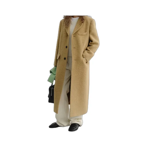 Boucle Wool 3-Button Coat