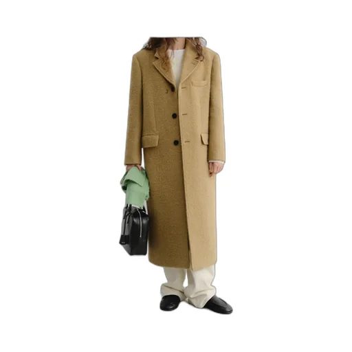 Boucle Wool 3-Button Coat