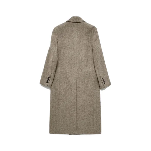 Double-Breasted Peak Lapel Coat