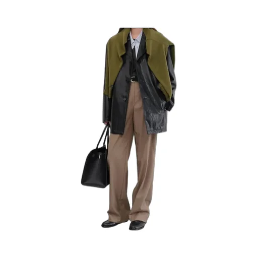 Buttoned Lapel Jacket