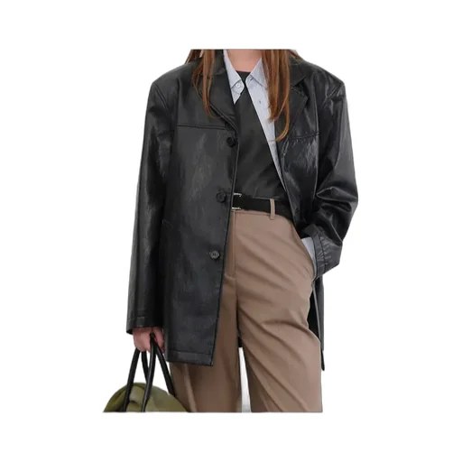 Buttoned Lapel Jacket