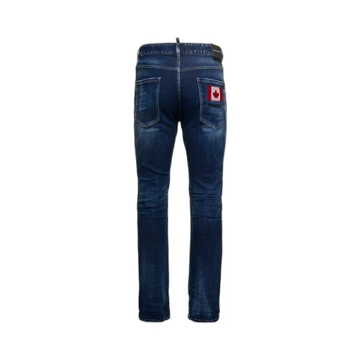 Straight-Leg Logo Printed Jeans