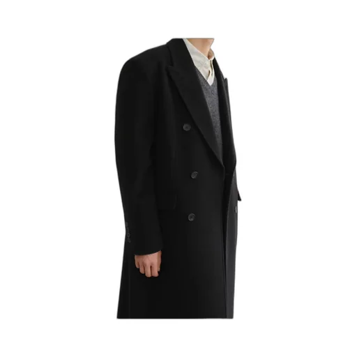 Double-Breasted Peak Lapel Coat