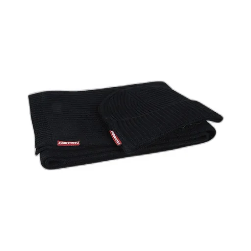 Logo Patch Scarf-Beanie Set