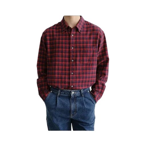 Checked Long-Sleeved Shirt