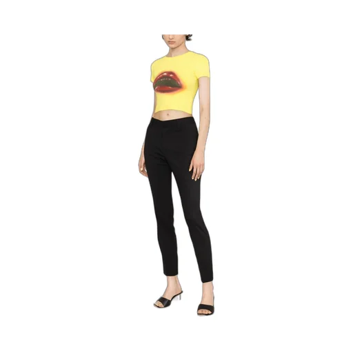 Logo-Plaque Cropped Trousers