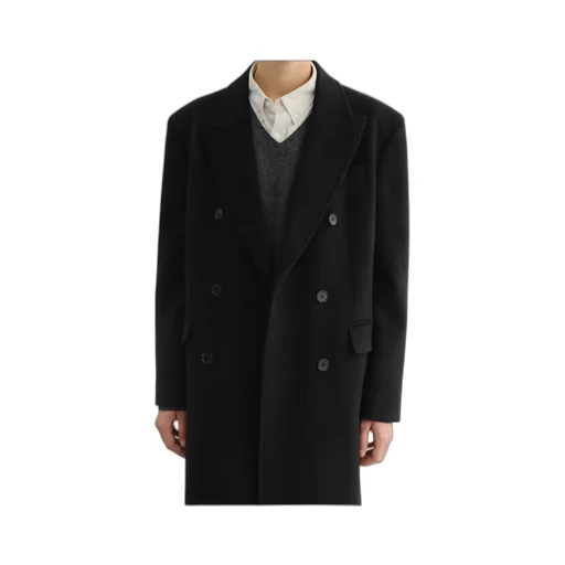 Double-Breasted Peak Lapel Coat