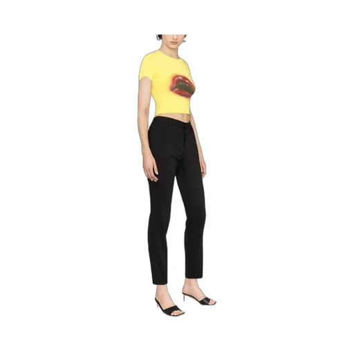 Logo-Plaque Cropped Trousers