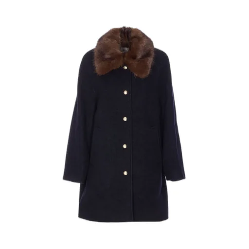 Boucle Hooded Coat