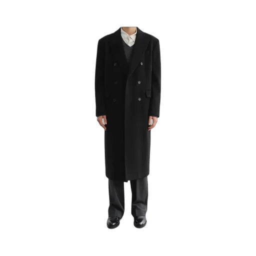 Double-Breasted Peak Lapel Coat