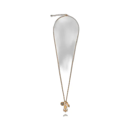 Charm-Detail Cable-Chain Necklace