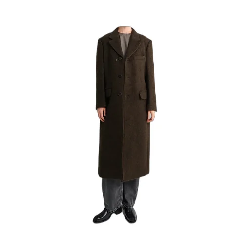Single-Breasted Wool Coat