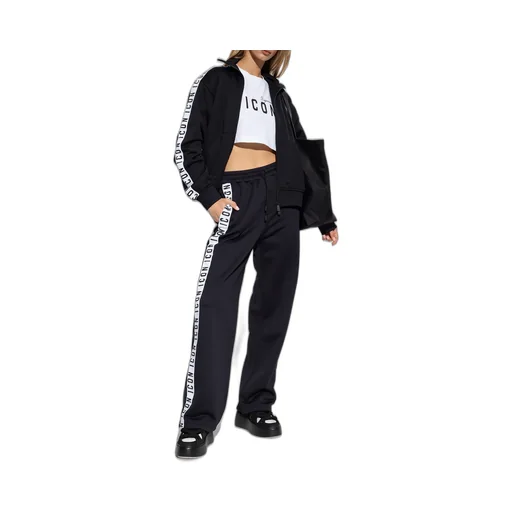 Logo Detailed Wide Leg Track Pants