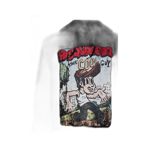 Graffiti Printed Drawstring Hoodie