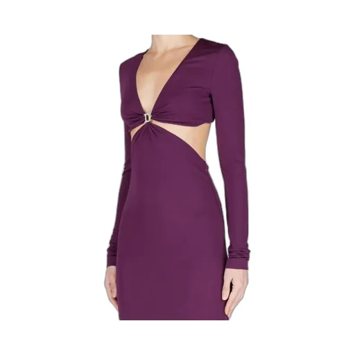 Cut-Out Long-Sleeved Mini Dress