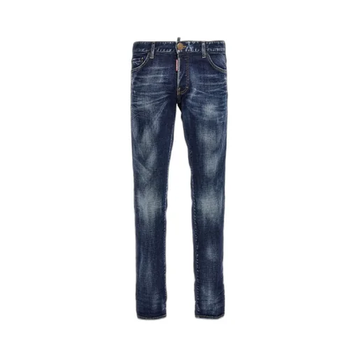 Flag Patch Slim-Cut Jeans