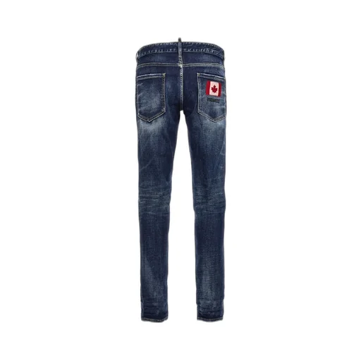 Flag Patch Slim-Cut Jeans