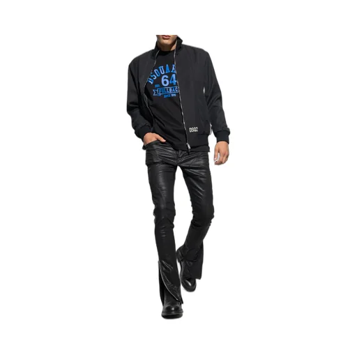 Logo Embroidered Zip-Up Bomber Jacket
