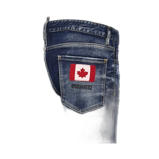 Flag Patch Slim-Cut Jeans
