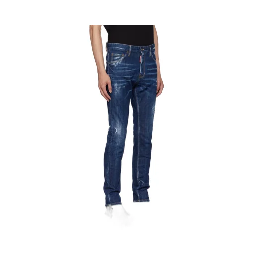 Mid-Rise Distressed Slim-Fit Jeans