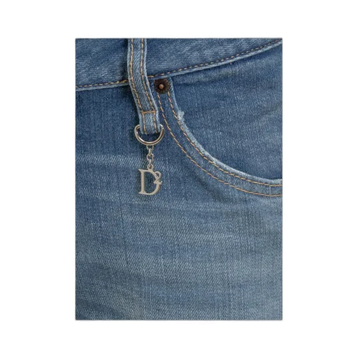 Tapered Leg Distressed Jeans