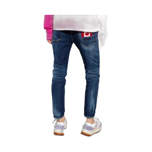 Dsquared2 Bleached-Effect Straight-Leg Skinny Jeans