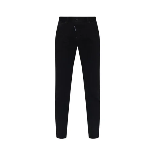 Logo Patch Tapered Leg Jeans