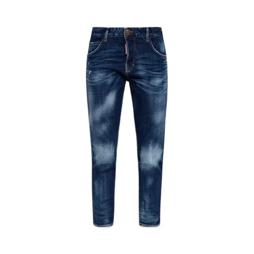 Dsquared2 Bleached-Effect Straight-Leg Skinny Jeans