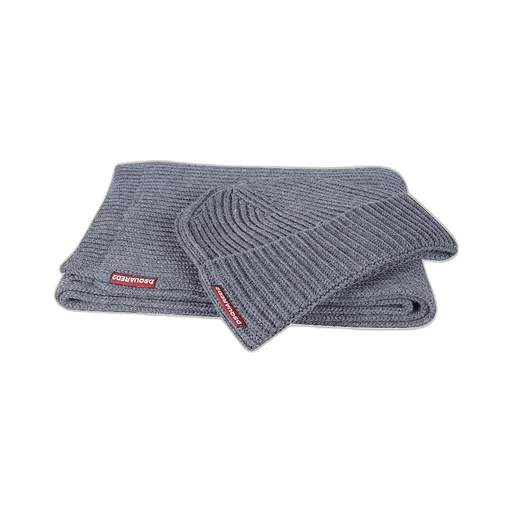 Logo Patch Scarf-Beanie Set
