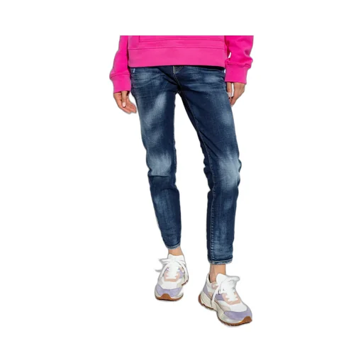 Dsquared2 Bleached-Effect Straight-Leg Skinny Jeans