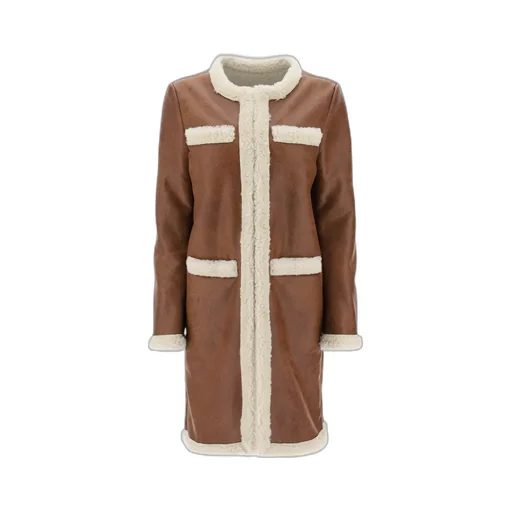 Straight Hem Long-Sleeved Coat