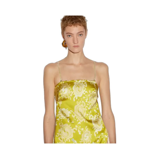 Floral-Printed Asymmetric Hem Draped Dress