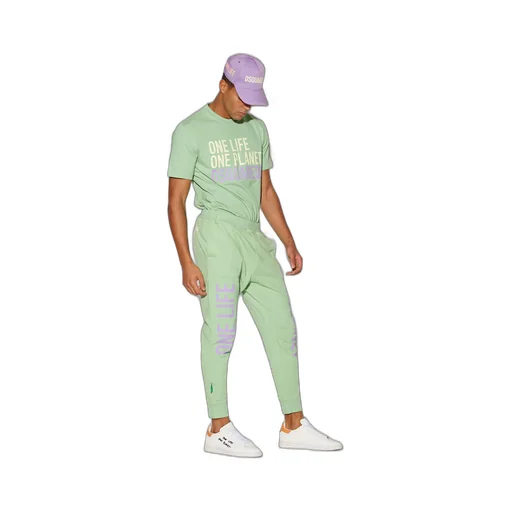 Slogan-Print Cotton Track Pants